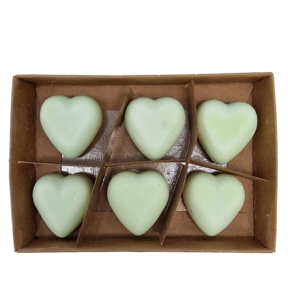 Ancient Wisdom Other - Wax Melts Soy Mint Menthol Home Fragrance Heart Shaped Colourful Gift Box Of 6